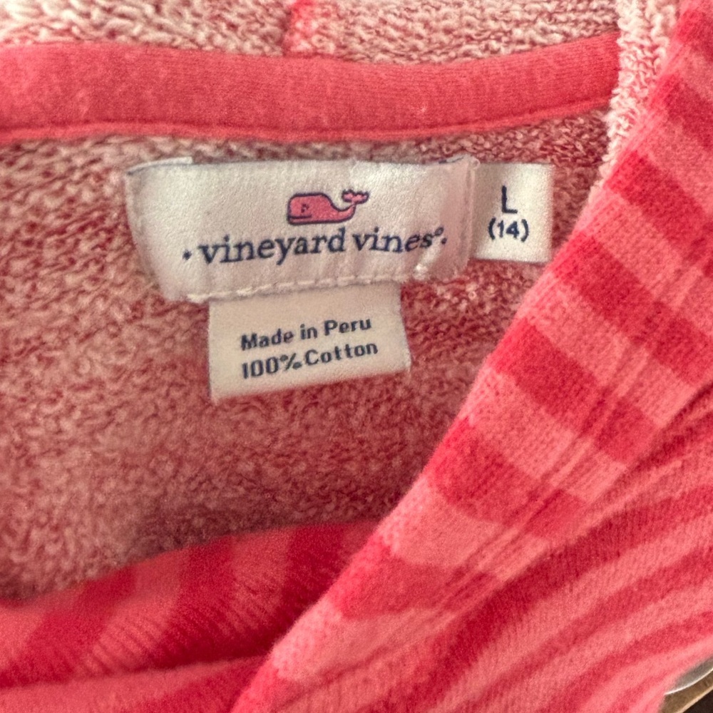 Vineyard Vines Girls Youth Sz 14 hoodie sweater pullover stripes - Picture 3 of 4
